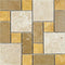 Mixed Travertine Tumbled Mini Pattern Mosaic Tile